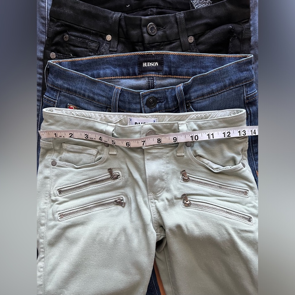 Designer Jeans Bundle Size 25 PAIGE Hudson 7FAM Express (5 pcs) - Picture 3 of 16